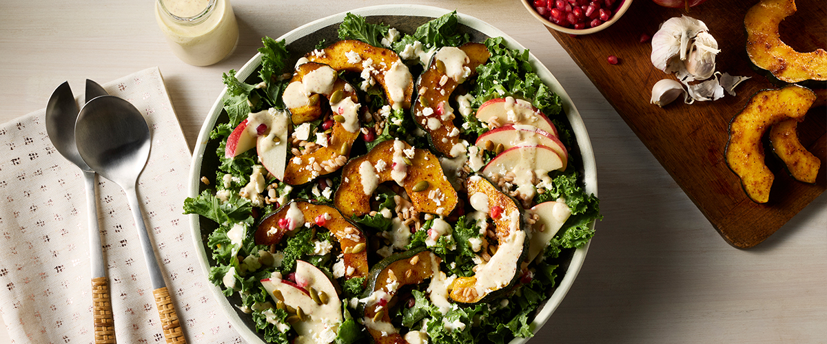 Erntesalat mit Joghurt-Dressing