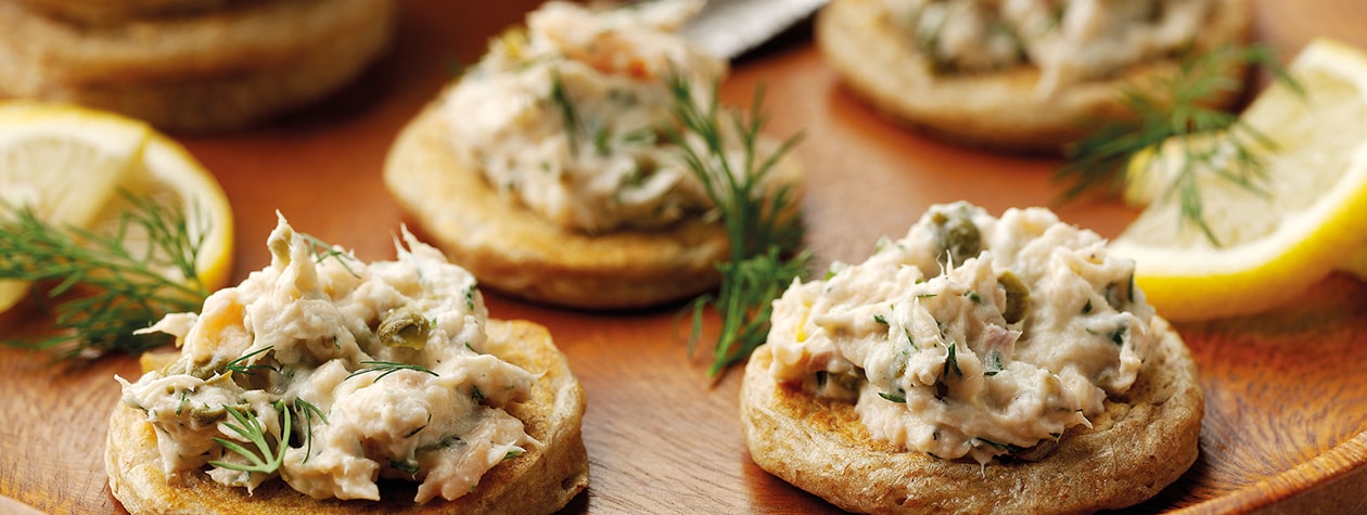 Räucherforellen Paté mit Vollkorn Pancakes