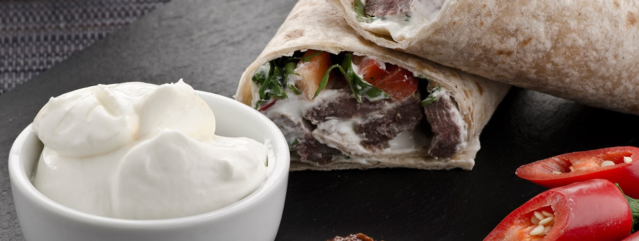 Tikka-Wrap mit Lamm und Pilzen