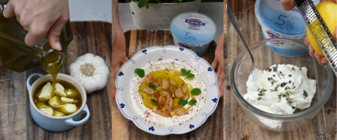 Joghurt – Knoblauch – Confit- Soꞵe mit FAGE Total